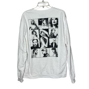 Taylor Swift The Eras Tour White Crewneck With TTPD Official. Size XL.